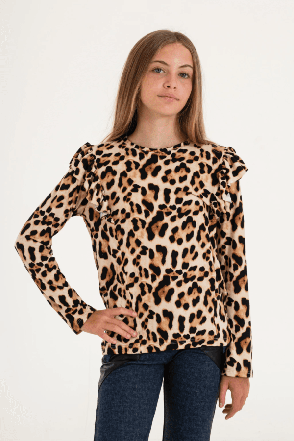 Remera con volados Carmela print - Imagen 3