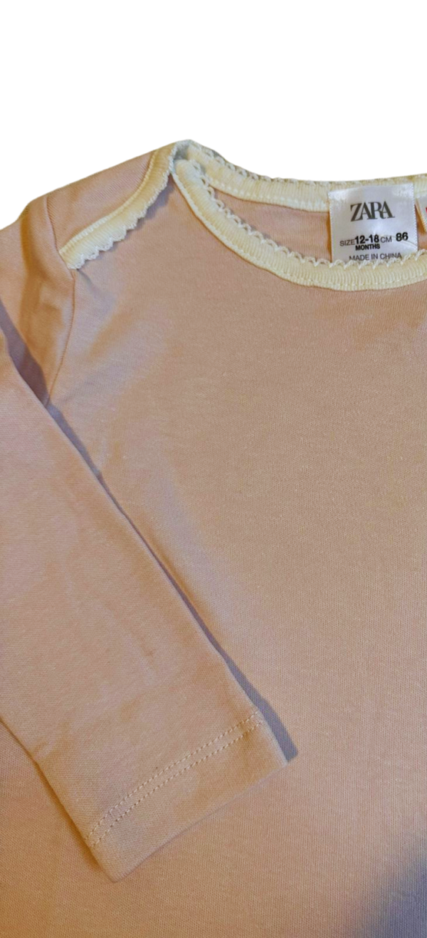 Body Puntilla Blanca ZARA Bebe IMPORTADO - Imagen 2