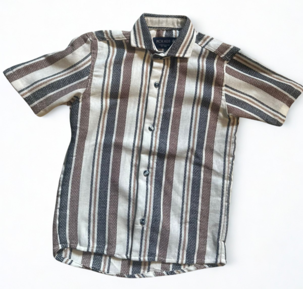 Camisa Gustavo de Lino mangas cortas Niño