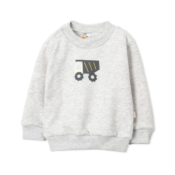 Buzo Tractor cuello redondo con puño Bebe