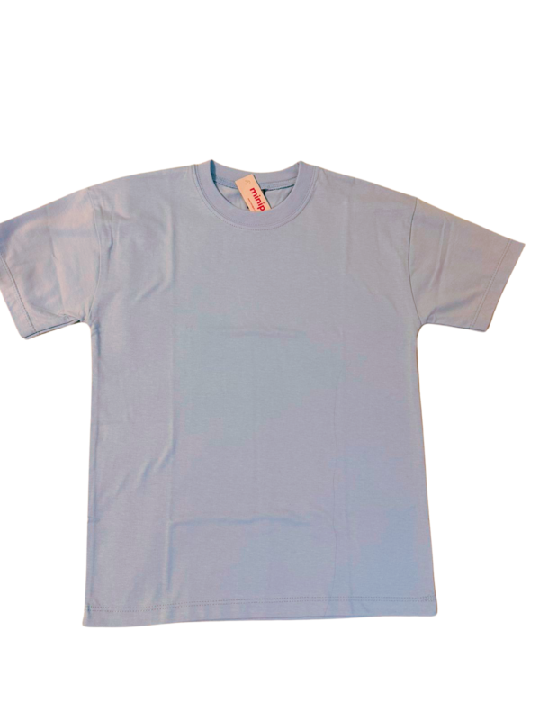 Remera Basica Celeste mangas cortas