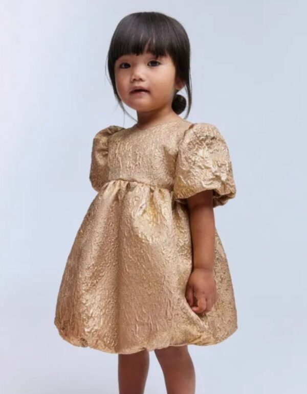 Vestido Dorado H&M Bebe - Imagen 2
