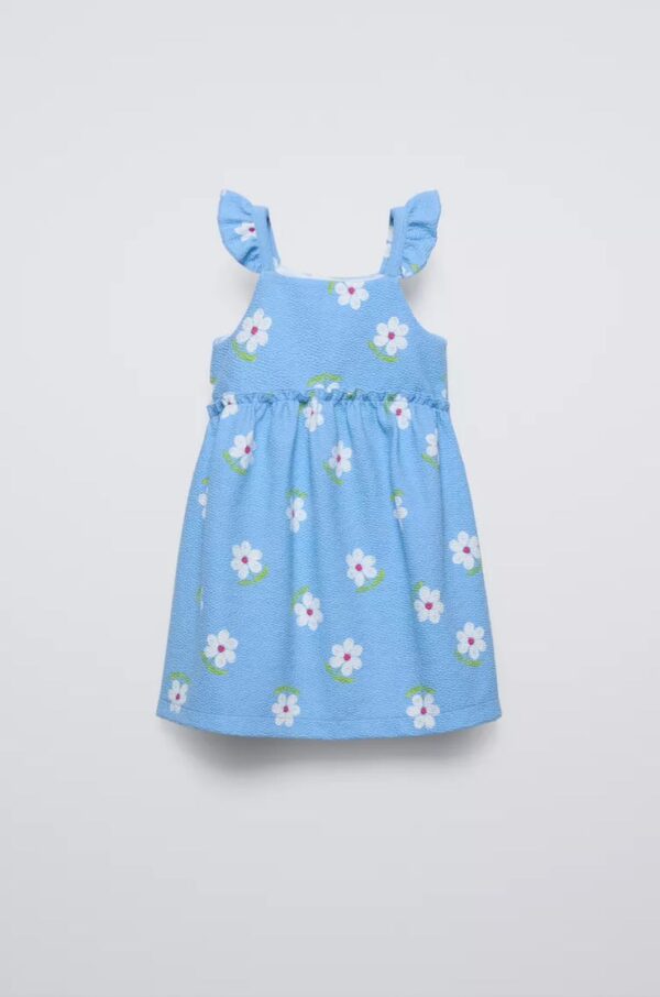 Vestido Floral Zara con volados