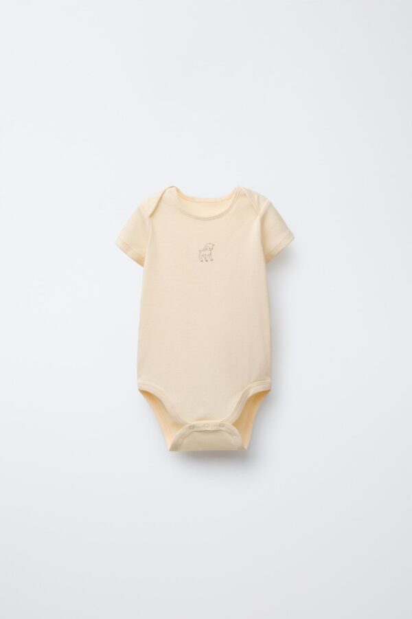 Body salmon sheep Zara manga corta