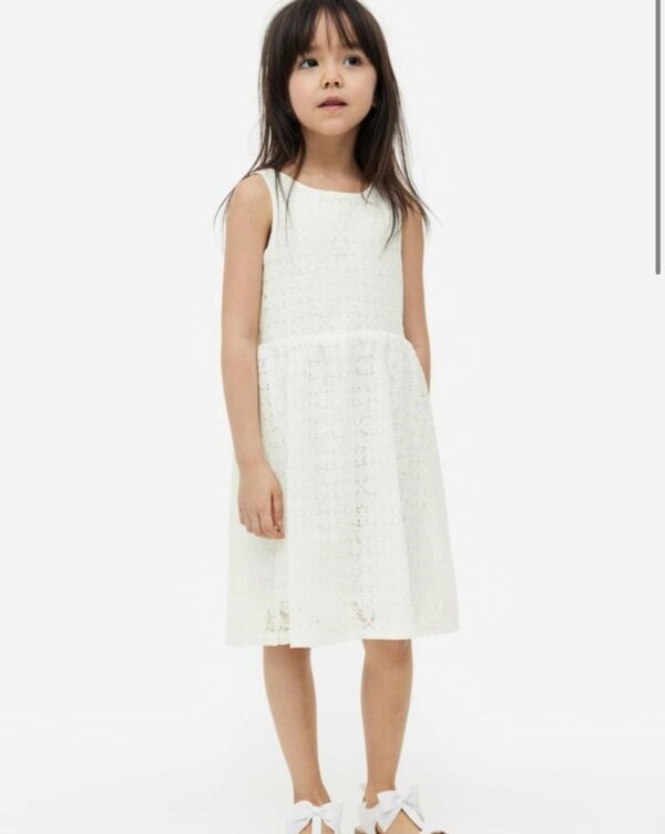 Vestido Encaje Fiesta Blanco H&M