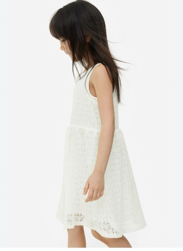 Vestido Encaje Fiesta Blanco H&M - Imagen 2