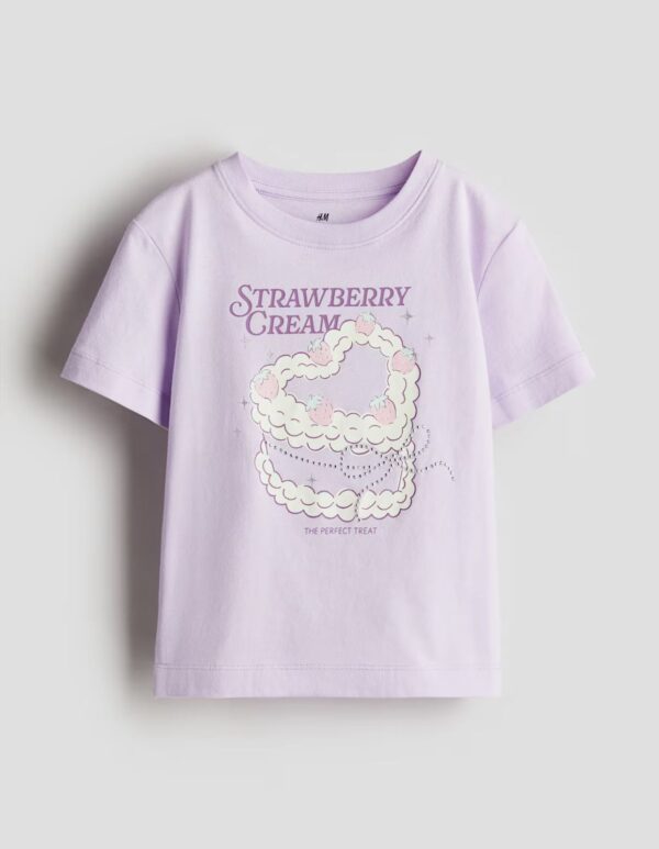 Remera Strawberry Cream H&M MANGA CORTA