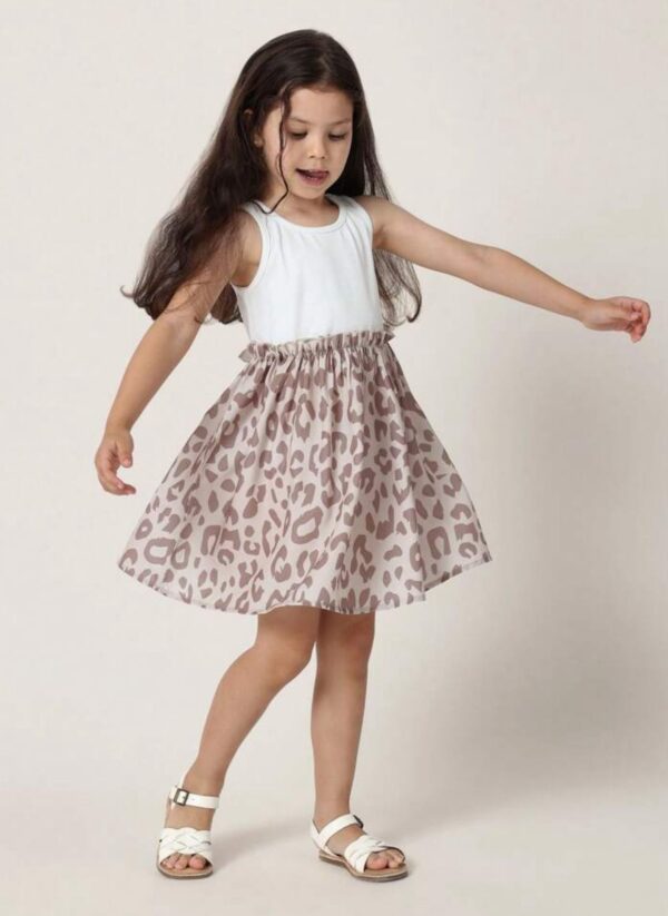 Vestido Blanco y Animal print Sumwon