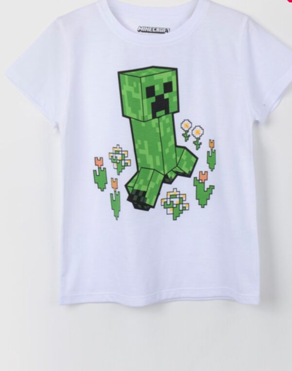Remera Minecraft manga corta