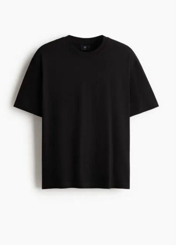 Remera Basica Negra H&M MANGA CORTA