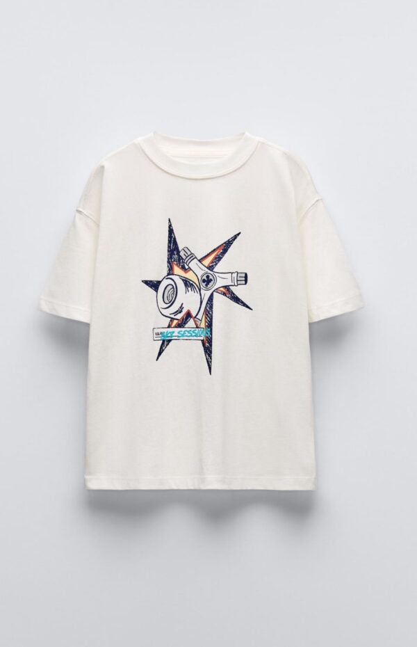 Remera Rollers Zara manga corta